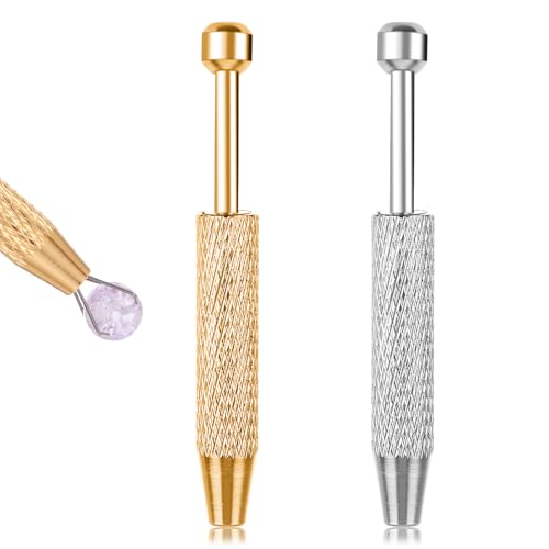 2 Stück Piercing Ball Greifer Piercing Kugel Zange Piercing Kugel Aufdreher Piercing-Ball-Halter, Juwelier-Aufnehmwerkzeug, Kleinteile-Greifer für Die Schmuckherstellung (Gold, Silber) von Aiyorse