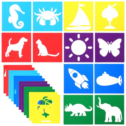 20 Stück Schablonen für Kinder Malschablonen Schablonen Kinder Malschablonen Kinder 5inch Bunte Schablonen Kinders Plastik Wiederverwendbar Malerei Schablonen zum Malen Schablonen Set 20 Stück Schablonen für Kinder Malschablonen Schablonen Kinder Malschablonen Kinder 5inch Bunte Schablonen Kinders Plastik Wiederverwendbar Malerei Schablonen zum Malen Schablonen Set von Aiyorse