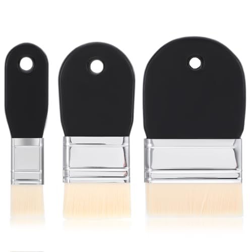 3 Stück Flacher Paddelpinsel Aquarell Acryl Flachpinsel Paddle Flächenpinsel Wiederverwendbares Pinsel Breiter Holzgriff Pinsel Acryl für Aquarell, Gouache,Öl Auf Leinwand (Schwarz) 3 Stück Flacher Paddelpinsel Aquarell Acryl Flachpinsel Paddle Flächenpinsel Wiederverwendbares Pinsel Breiter Holzgriff Pinsel Acryl für Aquarell, Gouache,Öl Auf Leinwand (Schwarz) von Aiyorse