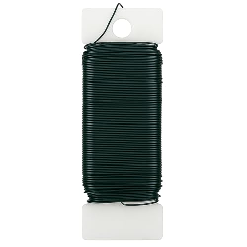 Blumendraht aus Metall, flexibel, für Kränze, Basteln, Gartenarbeit, Weihnachtsbaum, Dekoration, Blumenarrangement, Hochzeit, DIY-Blumendraht (grün) von Aiyorse
