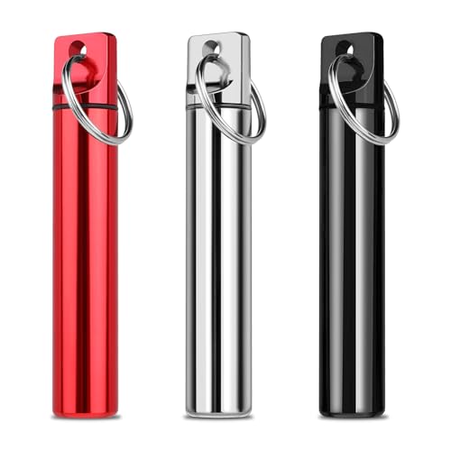 Zahnstocherhalter 3 Stück Zahnstocher Box Tragbarer Wasserdicht Zahnstocher Box Metall Zahnstocher Boxs Aluminium Zahnstocher Behälter für Unterwegs für Reisen Camping Picknick-Silber, Schwarz, Rot Zahnstocherhalter 3 Stück Zahnstocher Box Tragbarer Wasserdicht Zahnstocher Box Metall Zahnstocher Boxs Aluminium Zahnstocher Behälter für Unterwegs für Reisen Camping Picknick-Silber, Schwarz, Rot von Aiyorse