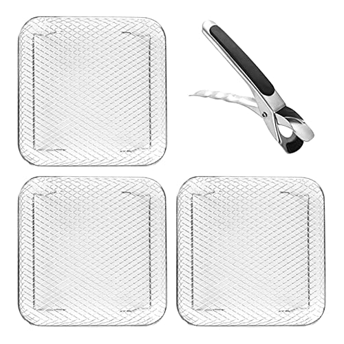 3-lagiges Air Fryer Rack | Stapelbares Mehrschichtiges Edelstahl-Z-Dehydrator-Rack - Mehrzweck-Doppelschicht-Rack Mit Spieß Für Air Fryer, Ofen, Schnellkochtopf von Aizuoni