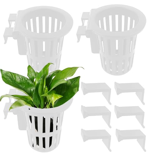 Aizuoni Aquarien Pflanzenhalter | Pflanzkorb mit Haken und Saugnapf für Aquarium - Aquatische Deko für Vermehrung Paludarium Hydrokultur Teich Garten von Aizuoni