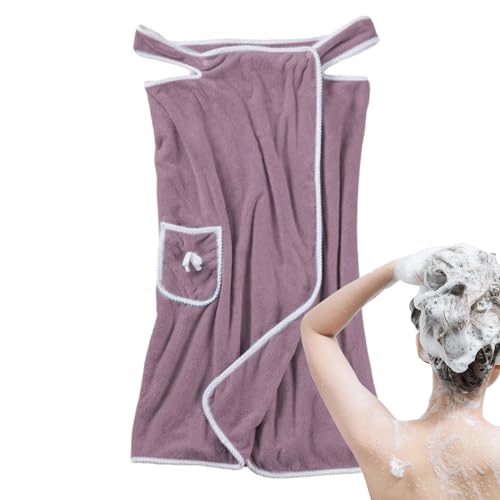Aizuoni Handtuchkleid Damen, Saunakilt Duschmantel Für Damen, Duschhandtuch, Damenbademantel,Tragbares Handtuch Aus Korallenvlies | Tragbarer Dusch-Bademantel, Handtuchwickel, Schwimmhülle von Aizuoni