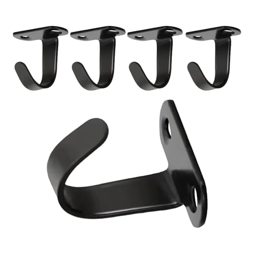 Aizuoni Multifunktionshaken | Edelstahl J-Haken | 5 Stück Starker Aufhänger für Kleidung, Taschen, Küche, Bad & Schrank von Aizuoni