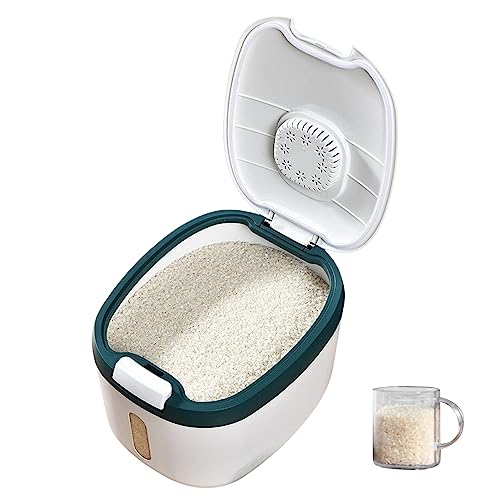 Aizuoni Reis Vorratsbehälter,Frischhaltedosen Mit Luftdichtem Deckel | Müsliaufbewahrungsspender Mit Ausgießbechern, Reisbehälter Reisspender Rice Rice Dispenser Pp-behälter von Aizuoni