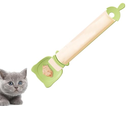 Aizuoni Snack-futterspender, Quetschlöffel Für Katzenstreifen, Pet Food Spoon, Löffel Katzenstreifen Happy Spoon, Leckbarer Katzenleckerli-Spenderlöffel, Katzenstreifen-futterlöffel, Katzen Food Spoon von Aizuoni