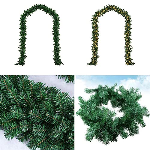 Christmas Artificial Wreath 2.7m Künstliche Girlande Weihnachtsdeko, Kränze Für Weihnachten, Treppen, Tür, Garten, Kamine (1) von Aizuoni