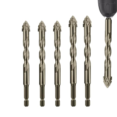 Exzenterbohrer-Set, Sägezahn-exzenterbohrer-set, Hochfester Exzenterbohrer-satz Mit 4 Schneiden, Hochfeste Exzenterbohrer,Vierkant-Zackenbohrer - Gezahnte Bohrer Mit Abgeschrägter Spitze Und Hoher von Aizuoni