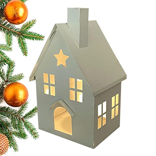 Hauskerzenlaterne - Vintage Haus Geformte Metalllaterne - Kerzenständer Für Haus Weihnachten Einweihungsgeschenk Verschenken Neues Eigenheim Deko von Aizuoni