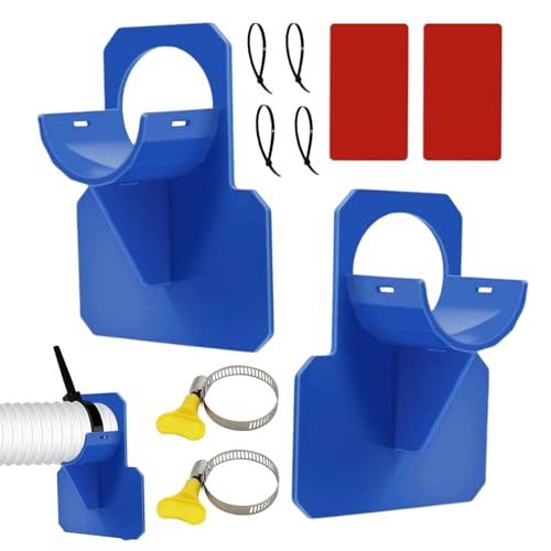 Poolrohrhalter,Pool Wasserschlauch Haltehalterungen - Verstellbare Rohrklemmenhaken Zubehör Für Garten Terrasse Draußen von Aizuoni