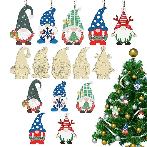 Weihnachtszwerge Aus Holz,25 Stück Leere Wichtelanhänger Weihnachten DIY Basteln -Weihnachtsbau Deko,Weihnachtsschmuck Aus Holz,Weihnachten Holz Ornamente Klein von Aizuoni