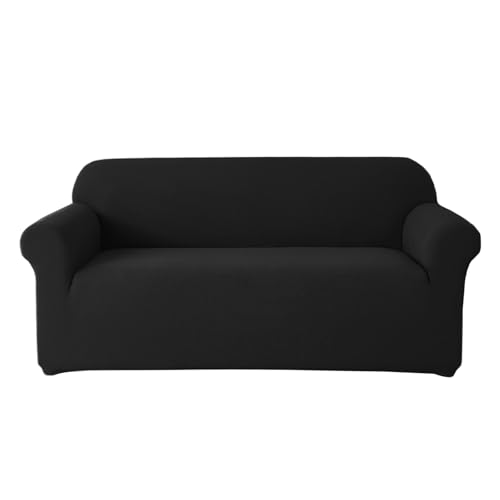 Ajalcsvs Stretch Couchbezug, Universeller Sofabezug Schutz für Wohnzimmermöbel(Black,3 Seater+4 Seater) von Ajalcsvs