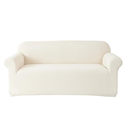 Ajalcsvs Stretch Couchbezug, Universeller Sofabezug Schutz für Wohnzimmermöbel(Ivory,1+1 Seater+3 Seater) von Ajalcsvs