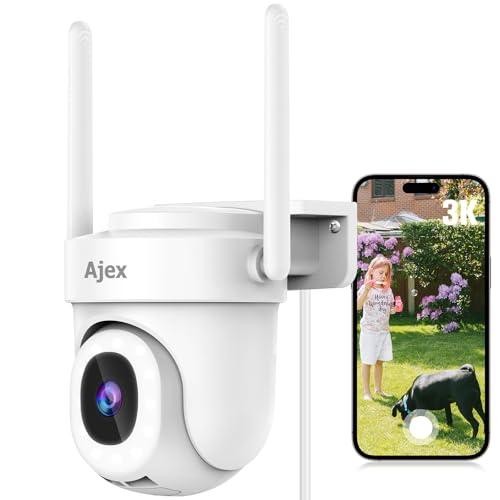 Ajex 3K 5MP Überwachungskamera Aussen,2.4G&5Ghz PTZ WLAN Kamera Outdoor Überwachung Außen, 360° WiFi Dome Camera mit Farbe Nachtsicht,Bewegungsfolgung,Zwei-Wege-Audio,Arbeiten mit Alexa Ajex 3K 5MP Überwachungskamera Aussen,2.4G&5Ghz PTZ WLAN Kamera Outdoor Überwachung Außen, 360° WiFi Dome Camera mit Farbe Nachtsicht,Bewegungsfolgung,Zwei-Wege-Audio,Arbeiten mit Alexa von Ajex