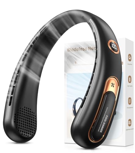 Ajgvq Hals-Ventilator, 360°-Kühlung, tragbarer Halsventilator, wiederaufladbar über USB von Ajgvq