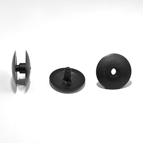 Ajile Kunststoff Clip-Niete Push in Niet für Auto Panel POP Display aus Polyethylen SCHWARZ 30 mm Kopfdurchmesser 6 bis 10 mm Einbaudicke - 20 Stücke - ACC110x20-FBA von Ajile