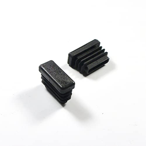 ajile - Kunststoff Lamellen-Stopfen für Rechteckrohre mit 25x10 mm Aussenmass und 1,0-2,5 mm Wanddicke SCHWARZ - 4 Stck. - EPH103 von Ajile