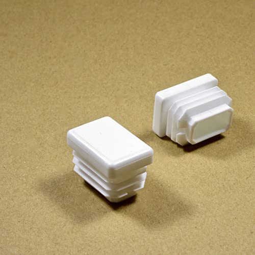 Ajile - Kunststoff Lamellen-Stopfen für Rechteckrohre mit 30x20 mm Aussenmass und 1,0-2,5 mm Wanddicke Weiß - 4 Stck. - EPH207 von Ajile