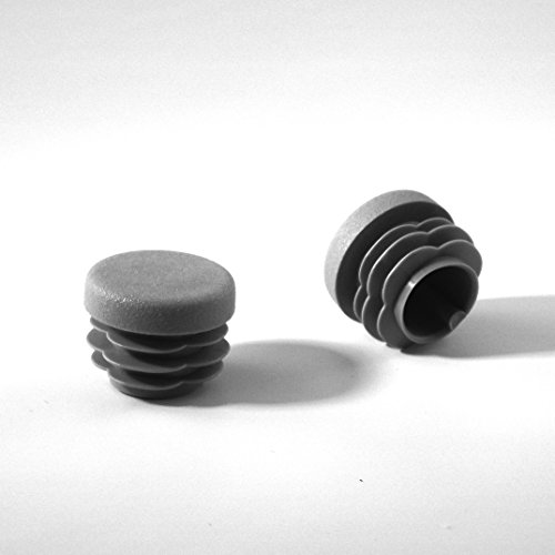 ajile - 4 Stücke - Lamellenstopfen Rundrohrstopfen Durchmesser 32 mm Stopfen - GRAU - EPR332-A von Ajile