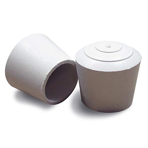 ajile - 4 Stücke - Stuhlbeinkappe Möbelschutz Bodenschutz aus Gummi - D: 14 mm - Weiss - EVR014-M - Stuhlbeinschoner Stuhlkappe von Ajile