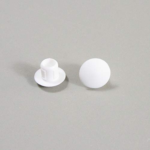 ajile - Abdeckstopfen aus Kunststoff WEISS für Bohr- und Montagelöchern mit 6 mm Durchmesser - 50 Stck. - OBF206x50-FBA von Ajile
