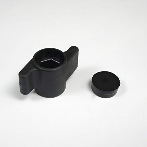 ajile - Flügelgriff aus Kunststoff SCHWARZ mit Kopfdurchmesser Grösse 30 mm - M5 (8 mm Schlüssel) Innenmutter oder Schraube (nicht mitgeliefert) aus Verzinktem Stahl - 10 Stck. - MBP305x10-FBA von Ajile