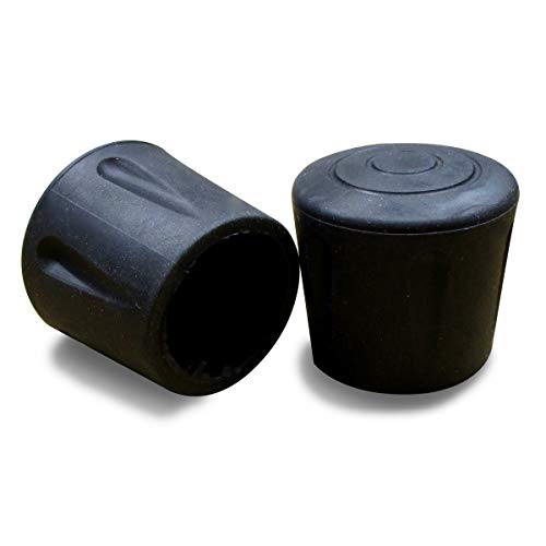 ajile Fusskappe Rohrkappe aus Verstärktem Vulkanisiertem Gummi SCHWARZ für Tisch- Stuhlfüsse Möbelfüsse mit 8 mm Durchmesser - 16 Stücke – EVS108x16-FBA von Ajile
