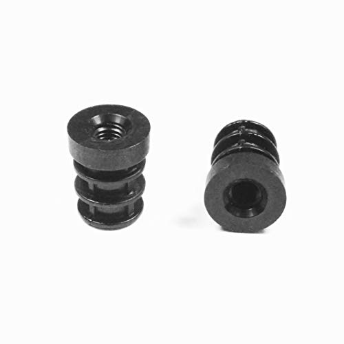 ajile Kunststoff Gewindestopfen für Rundrohr 20 mm AUSSENDURCHMESSER und 1,0-1,25 mm Dicke mit 8 mm (M8) Durchmesser Innengewinde - 10 Stck - EFS820x10-FBA von Ajile