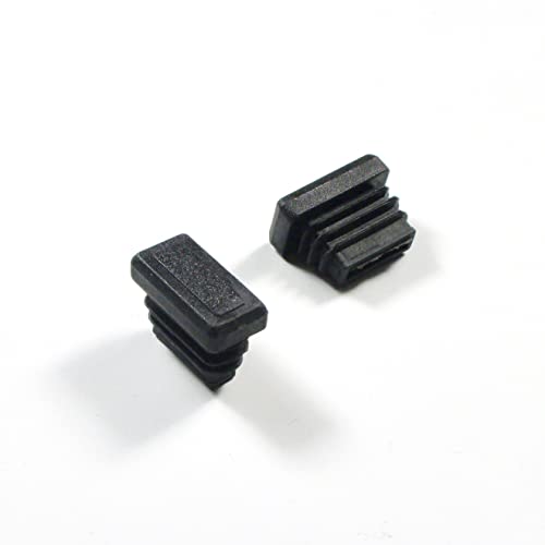 Ajile - Kunststoff Lamellen-Stopfen für Rechteckrohre mit 20x10 mm Aussenmass und 1,0-2,5 mm Wanddicke SCHWARZ - 4 Stck. - EPH101 von Ajile