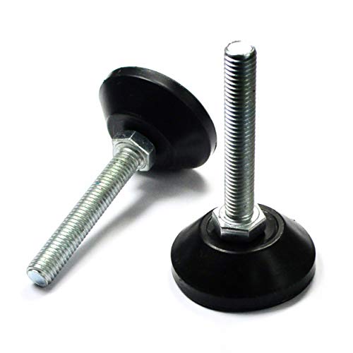 ajile - Regulierschrauben mit Fussdurchmesser 40 mm für Möbelfüsse - 8 mm Durchmesser (M8) Verstellschraube Stahl verzinkt Länge 50 mm - 8 Stck. - PFY485x8-FBA von Ajile