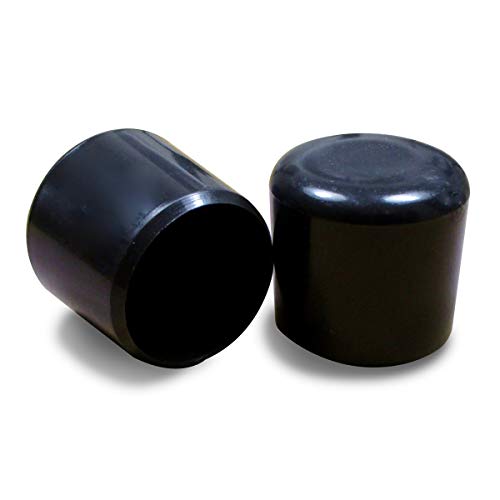 ajile Runde Kunststoffhülsen zum Schutz von Möbeln, Stühlen, Fußboden, 25 mm Durchmesser, schwarz, 4 Stück von Ajile