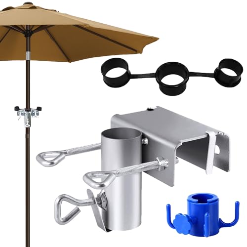 Ajuanbazha Verstellbarer Sonnenschirmhalter für Balkongeländer, Platzsparende Halterung für Sonnenschirme (Ø25–38 Mm, Max. 5 cm Breite), Ideal für Balkon, Terrasse und Garten Ajuanbazha Verstellbarer Sonnenschirmhalter für Balkongeländer, Platzsparende Halterung für Sonnenschirme (Ø25–38 Mm, Max. 5 cm Breite), Ideal für Balkon, Terrasse und Garten von Ajuanbazha