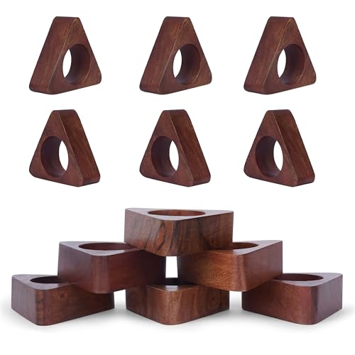 Ajuny handgefertigt Serviettenringe 12er-Set Holz dreieckig 3,8 cm einfache dekorative Halter Organizer für Tischdekoration Abendessen Hochzeitsempfang Küche und Zuhause Geschenkideen Ajuny handgefertigt Serviettenringe 12er-Set Holz dreieckig 3,8 cm einfache dekorative Halter Organizer für Tischdekoration Abendessen Hochzeitsempfang Küche und Zuhause Geschenkideen von Ajuny