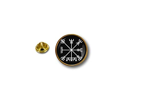 Akacha pin Button pins anstecker Anstecknade Motorrad kompass Vegvisir Wikinger Odin von Akachafactory