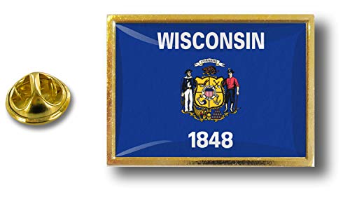 Akachafactory pin flaggenpin flaggen Button pins anstecker Anstecknadel sammler usa Wisconsin von Akachafactory