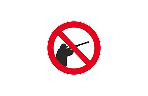 Aufkleber für Türschild, Verbotsschild, Jagdverbot, selbstklebend von Akachafactory