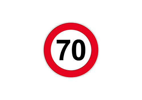 Aufkleber für Türschild Geschwindigkeitsbegrenzung 70 von Akachafactory