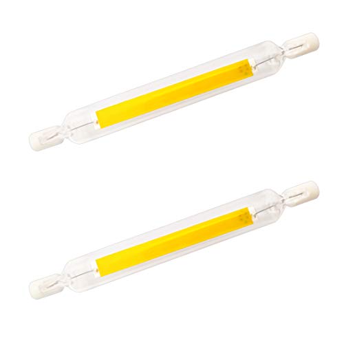 YAKAiYAL 10W R7s LED Birne 118mm COB Filament Kaltweiß 6000K 220V Doppelsockel J118 LED Linear Tube Glühbirne 360 Grad Nicht-Dimmbar 2-Stück MEHRWEG von YAKAiYAL