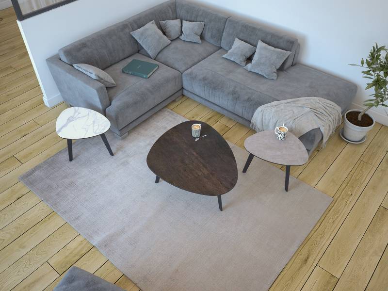 Akante Couchtisch Galet in Rostbraun/Metall schwarz von Akante