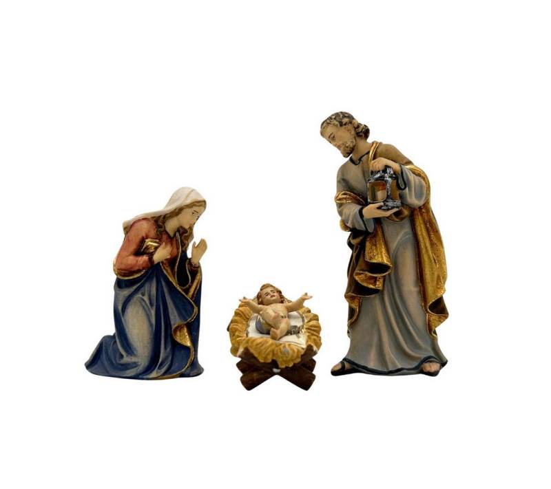 Akantus Krippe Kostner Krippenfiguren aus Holz: Heilige Familie, Holzgeschnitzt, handbemalt von Akantus