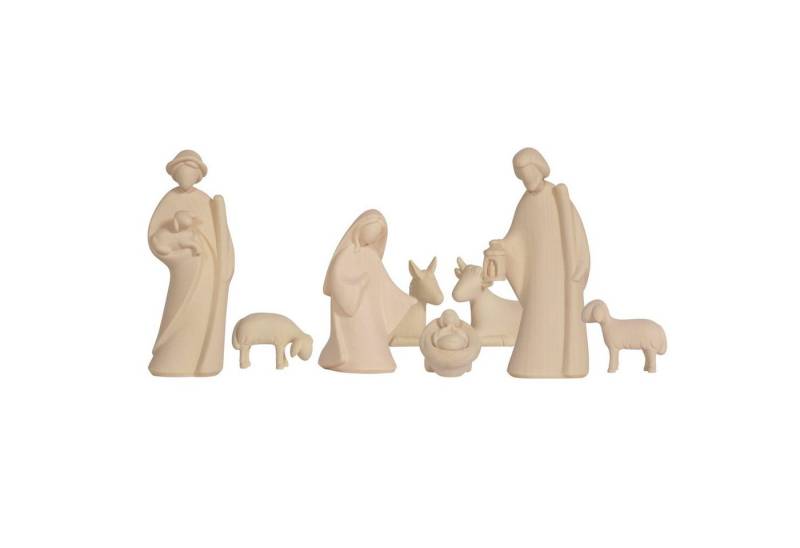Akantus Krippe Krippenfiguren aus Holz: 8-teiliges Krippenfiguren Set (natur), holzgeschnitzt, Ahornholz, Made in Südtirol von Akantus