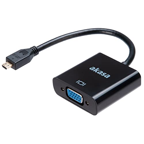 Akasa Micro-HDMI zu VGA-Konverter | FHD 1080p | Gold & vernickelt | 15 cm | AK-CBHD21-15BK | geeignet für Raspberry Pi 4, GoPro Hero 7, Laptop Akasa Micro-HDMI zu VGA-Konverter | FHD 1080p | Gold & vernickelt | 15 cm | AK-CBHD21-15BK | geeignet für Raspberry Pi 4, GoPro Hero 7, Laptop von Akasa