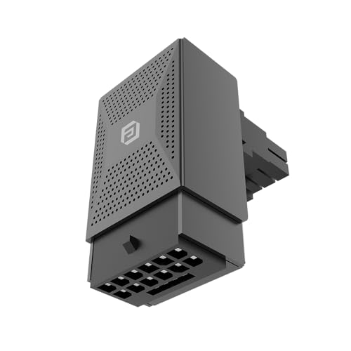 Akasa 90 Degree 12V-2X6 Adapter 12+4-Pin to 12+4-Pin Male to Female Connector, Aluminium Shell, Maximum 600W, ATX 3.0 PSU, Compatible with RTX 4090 4080 4070Ti 3090Ti Graphics Card, AK-CBPW34-BK Akasa 90 Degree 12V-2X6 Adapter 12+4-Pin to 12+4-Pin Male to Female Connector, Aluminium Shell, Maximum 600W, ATX 3.0 PSU, Compatible with RTX 4090 4080 4070Ti 3090Ti Graphics Card, AK-CBPW34-BK von Akasa