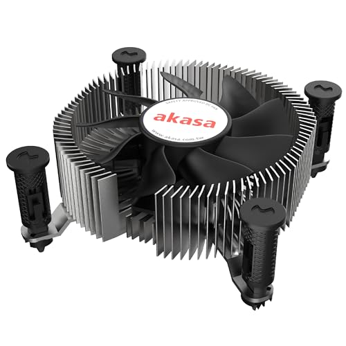 Akasa Aluminium Intel® LGA1700 Mini-ITX Cooler | Designed for Core™ i9 processors up to 73 TDP | 74 PWM Fan | Heatsink with Copper Core | 29.92mm Low Profile | AK-CC6602HP01 von Akasa
