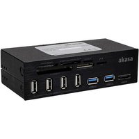 Akasa AK-HC-05BKV2 Einbau-Speicherkartenleser USB 2.0, USB 3.0, eSATA Schwarz von Akasa