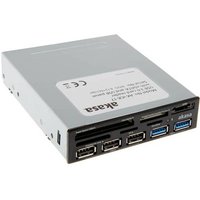 Akasa AK-ICR-16 Einbau-Speicherkartenleser USB 2.0, USB 3.0 Silber von Akasa