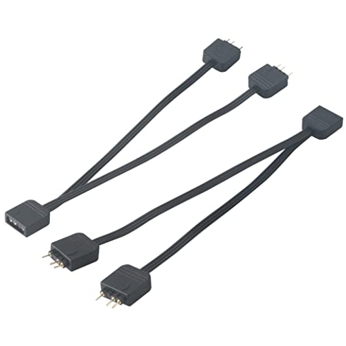 Akasa Adressierbar RGB LED Verteiler Kabel, 1 zu 2 aRGB LED Splitter, 3 pin Stecker, Y Verteiler 1 Buchse auf 2 Stecker, 12 cm, schwarz, 2 Stücke, zwei Pack, AK-CBLD08-KT02 Akasa Adressierbar RGB LED Verteiler Kabel, 1 zu 2 aRGB LED Splitter, 3 pin Stecker, Y Verteiler 1 Buchse auf 2 Stecker, 12 cm, schwarz, 2 Stücke, zwei Pack, AK-CBLD08-KT02 von Akasa