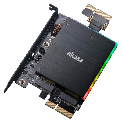 Akasa Dual M.2 PCI-E RGB LED Adapter Karte Akasa Dual M.2 PCI-E RGB LED Adapter Karte von Akasa