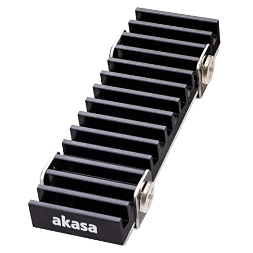 Akasa Gecko Pro, M.2 Heatsink 2280, Passive Cooling for M.2 NVMe PCIe & SATA Drives, Includes Silicone Thermal Pad, 71.5 x 22 x 8 mm, Black, A-M2HS02-BK Akasa Gecko Pro, M.2 Heatsink 2280, Passive Cooling for M.2 NVMe PCIe & SATA Drives, Includes Silicone Thermal Pad, 71.5 x 22 x 8 mm, Black, A-M2HS02-BK von Akasa